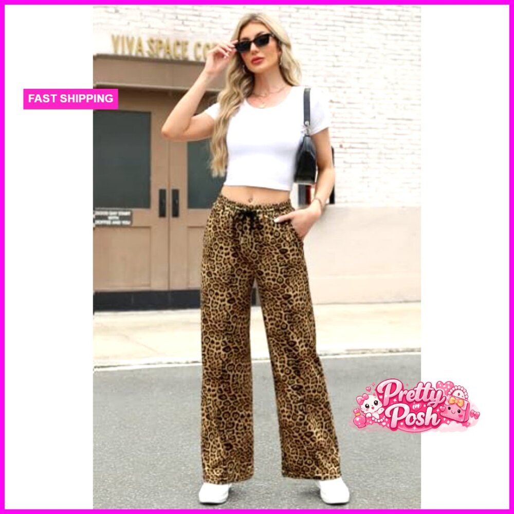 Soft Stretch Polyester Elastane Wide Leg Track Pa… - image 4